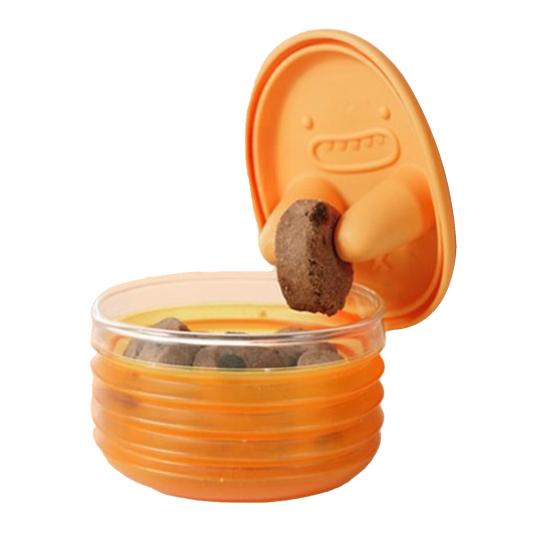 

Food Storage Box No-Mess Snack Container with Lids BPA-Free Imitation Dirty Hand Design Storage Box for Cookies And Treats оранжевый