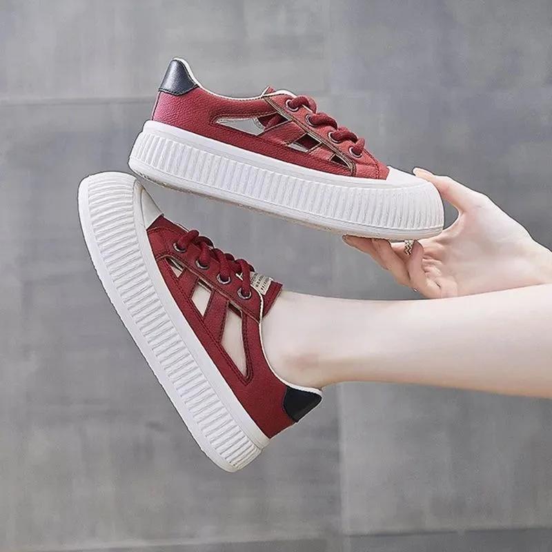 Lace Up Round Toe Shoes for Women Offers Walking New Arrival 2025 Fashion Comfortable and Elegant Korean 39 Woman Footwear Sale