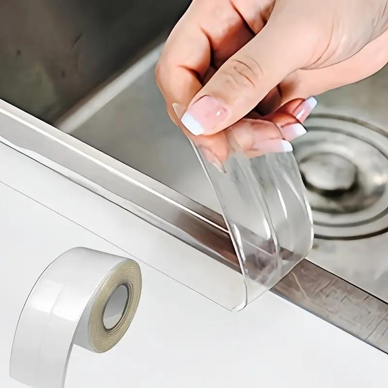 1PC transparent kitchen bathroom sealing tape - self-adhesive waterproof and mildew-proof caulking strip