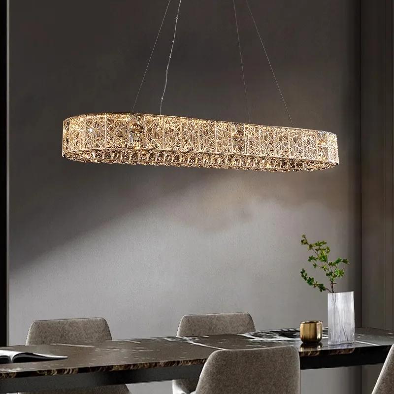 Living room lamp luxury Pendant Lights new crystal lamp high-end atmosphere ring light in the bedroom restaurant lamps home.