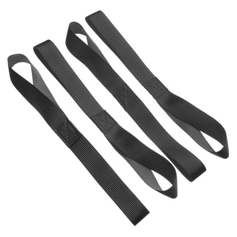 

4pcs Soft Loop Tie Down Straps for Securing ATV Motorcycles Scooters Heavy Duty Belt Mutipurpose Tie Down Luggage Straps чорний