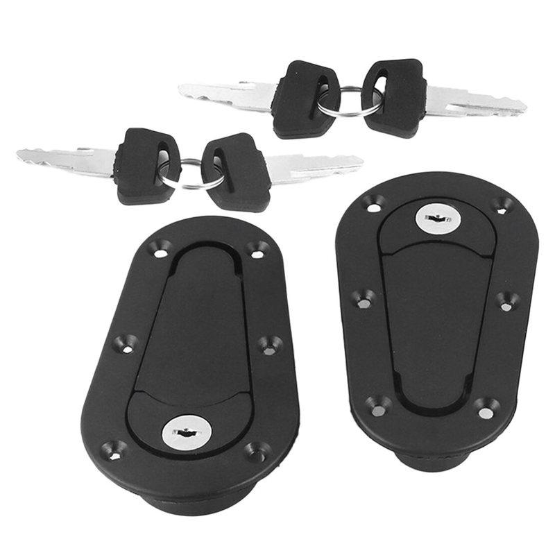 Flush Mounted Engine Hood Bonnet Quick Release Latch Pin Locking Kit With Keyhole for Racing Car New