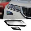 A16P-For Skoda Kodiaq 17-21 Car Front Headlamps Cover Glass Transparent Lampshades Cover Headlight Lens Auto Lamp Shell