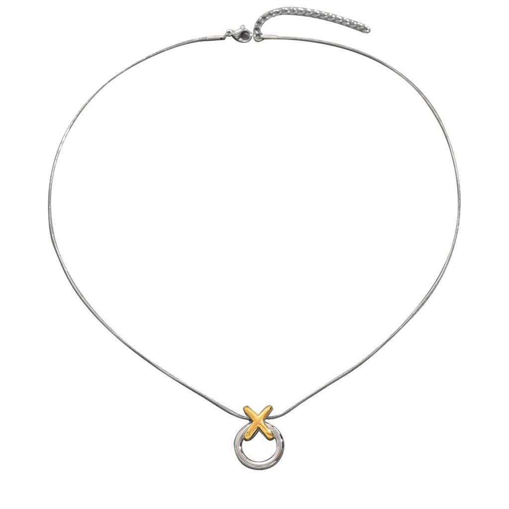 2025 New Jewelry Women's Geometric XO Shape Design Women's Long Necklace Versatile High-end Jewelry