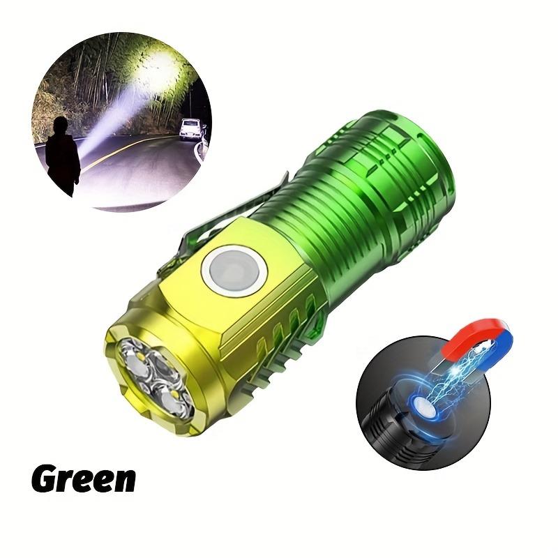 Ultrahelle 3LED-Taschenlampe, tragbares magnetisches Arbeitslicht an der Unterseite, multifunktionale Kappenklemmenleuchte, Outdoor-Angel-Taschenlampe, Notfall, Wandern, Camping