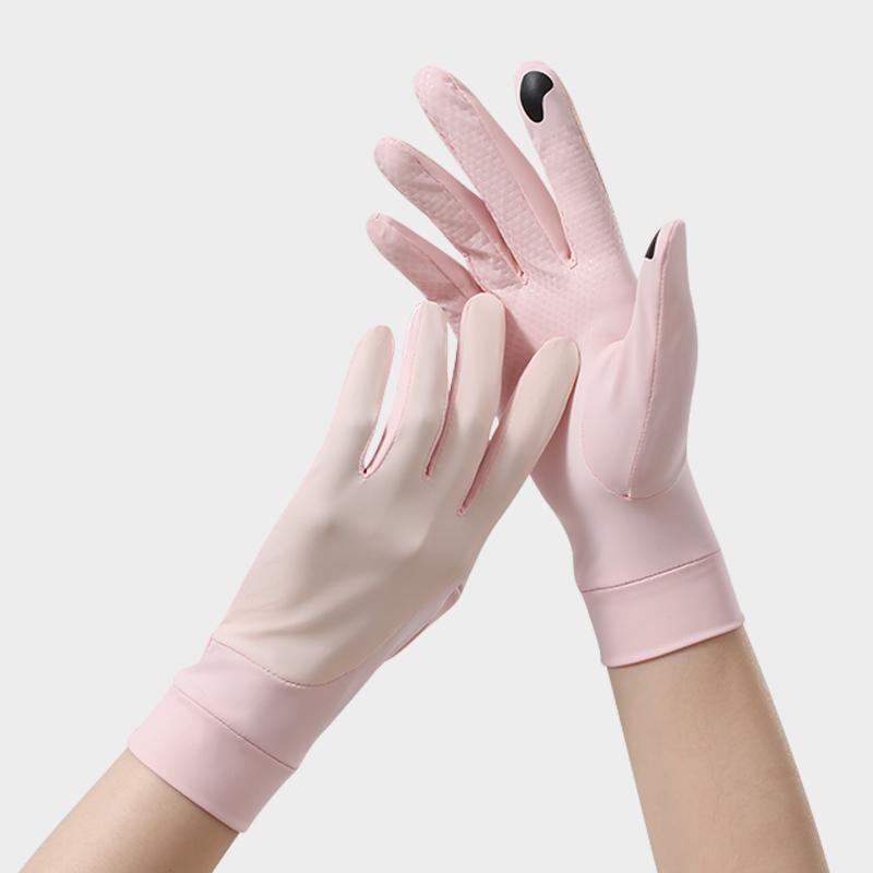 Custom Logo Outdoor Anti-UV Cycling Touchscreen Womens Sunscreen Summer Gloves