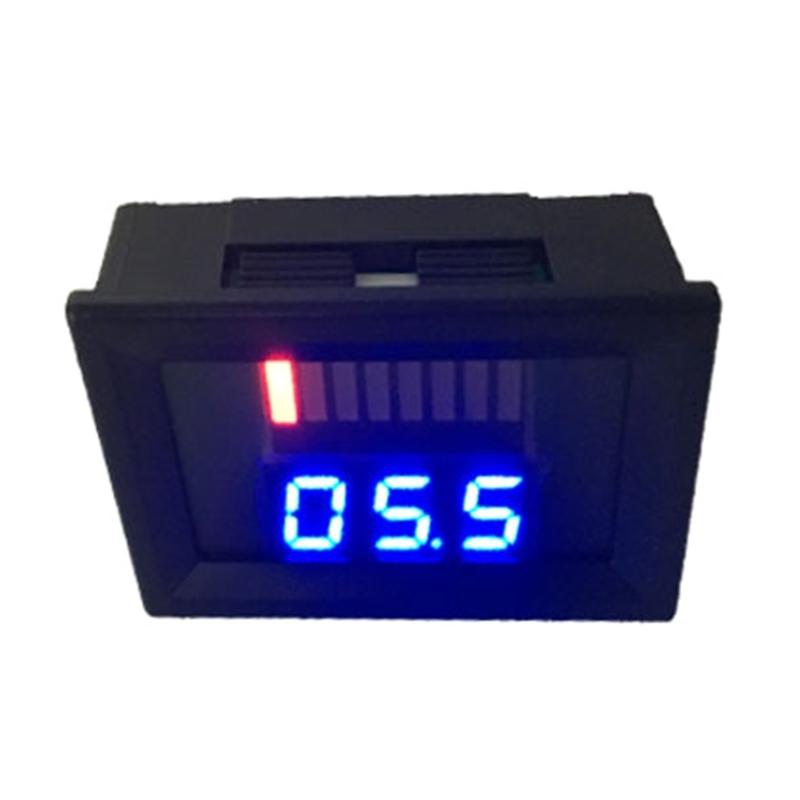Battery Capacity Monitor 5-70V Voltmeter Multimeter Tester Power Percentage Volt Indicator Gauge Waterproof LCD Display