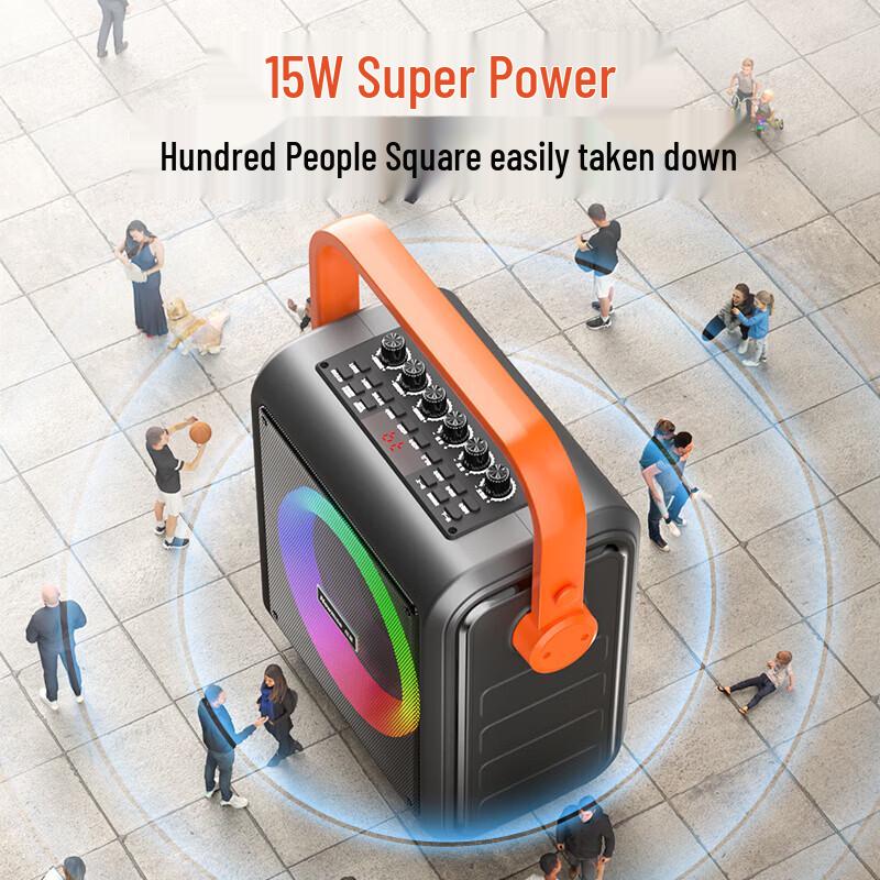 Newmine K509 Portable Outdoor Bluetooth Speaker with Mic CN Plug (adapter Included)