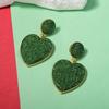 Cross-border Christmas Heart Pendant Geometric Earrings for Women - Versatile Fashion Accessory