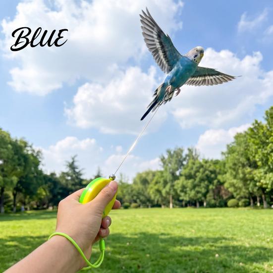 Bird Flight Training Retractable Leash 20ft Lightweight Parrot Outdoor Flying Rope with Activity Leg Rings Anti‑Escape Steel Wire Core,