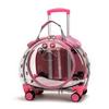 Tragbare Multifunktionale Haustier-Trolley-Box Sichtbare Transport-Katzenboxen Bequemer Transparenter Korb Reise-Tragetasche für Katzen