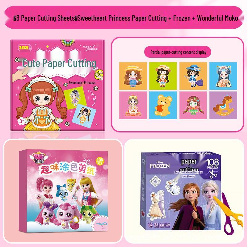 Animal Paper Cutting DIY Kit for Kids Aged 3-6: Fun Educational Craft Toy
