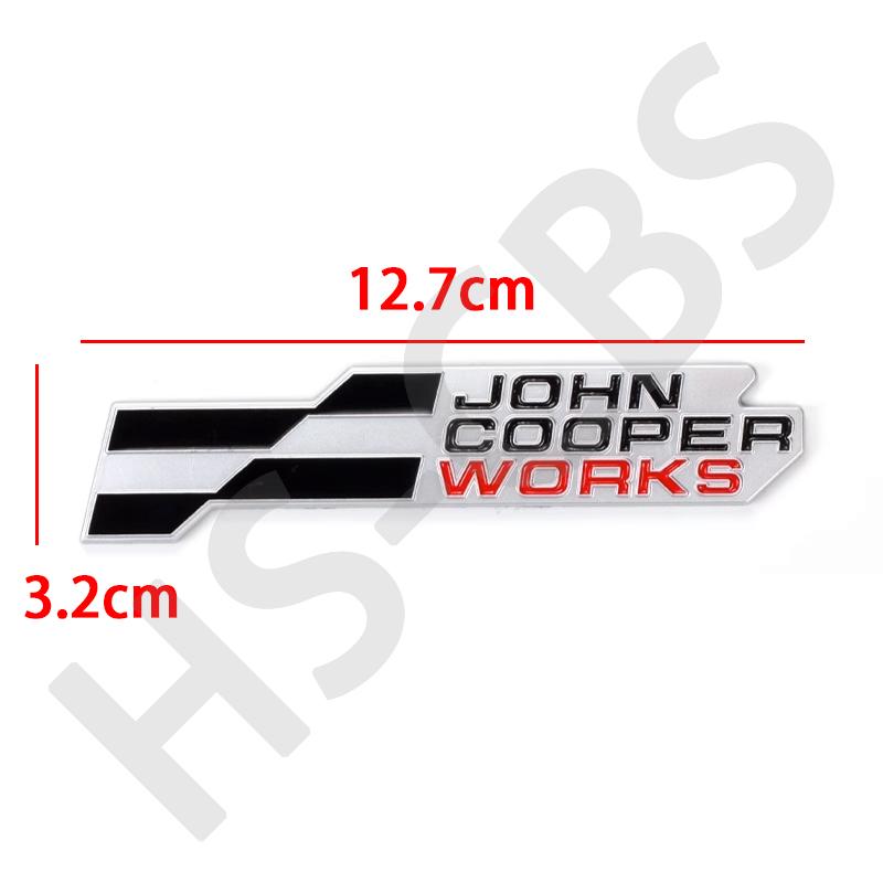 Autocollants Métalliques 3D pour Voiture Emblème John Cooper Works JCW Badge de Coffre Arrière Autocollant Pour J01 U25 F57 R53 R55 R56 R58 Logo de Style de Voiture