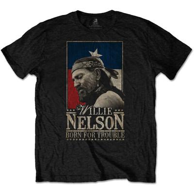 Willie Nelson T-Shirt: Für Ärger geboren OFFIZIELL NEU