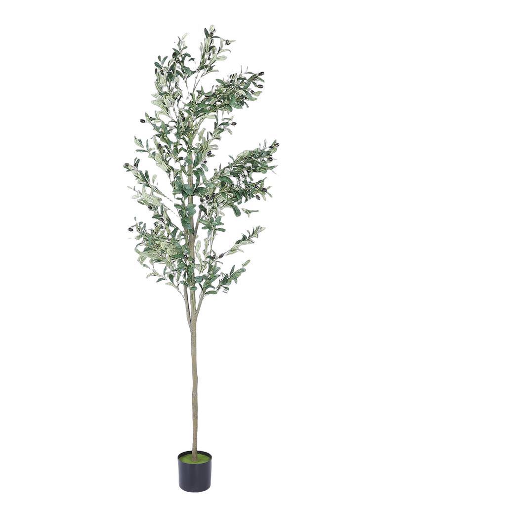 Artificial Olive Tree with Realistic Leaves Fruits Tall Faux Olive Tree for Home Office Decoration 6.89 Ft