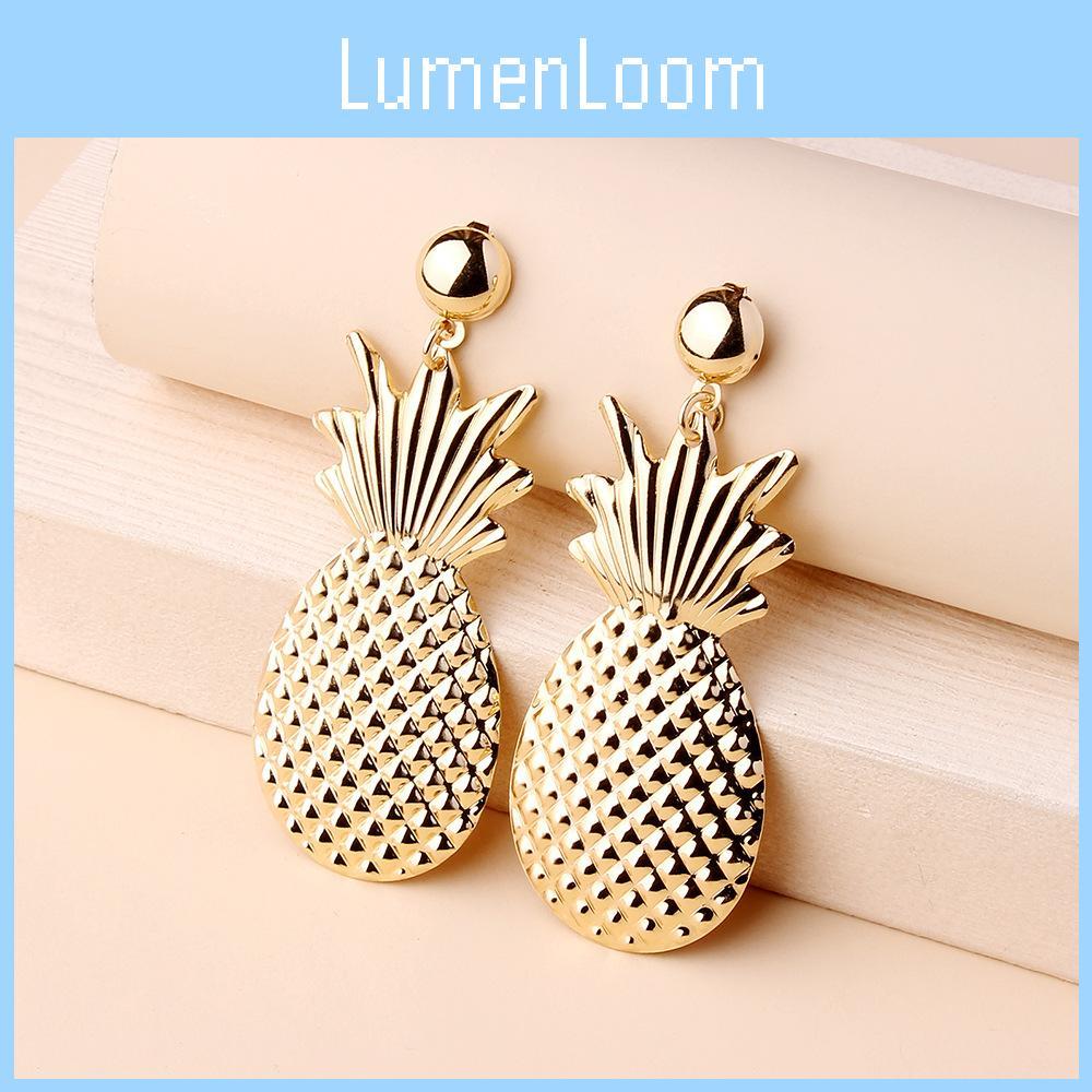 Fashion Golden Pineapple Design Metal Women Earrings For Women Alloy Jewelry Gift Accessory