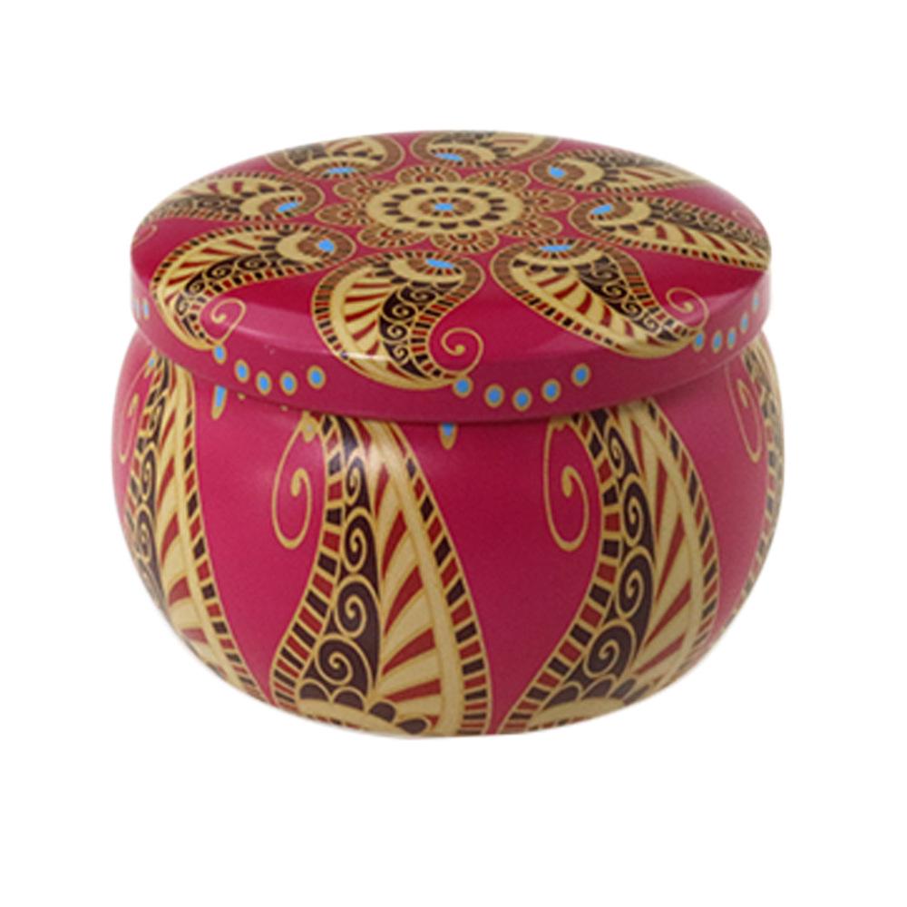 Ethnic Style 4.4oz Tinplate Belly Can: Pear Paste Candy & Tea Scented Candle