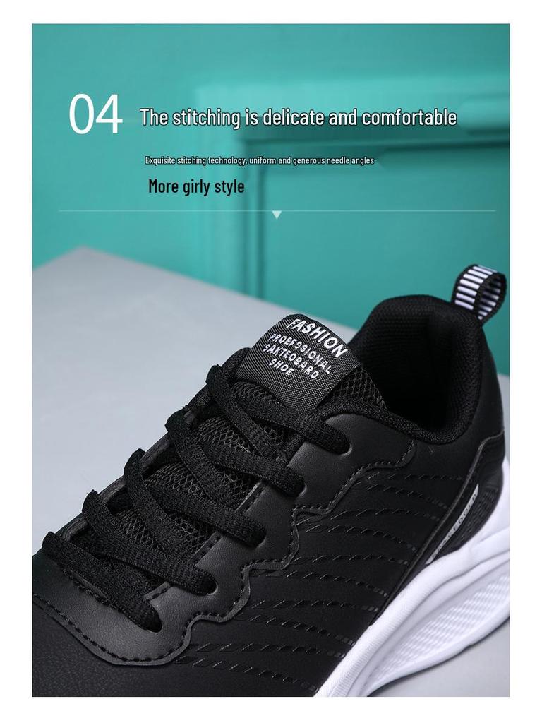 Damen Übergröße Leder-Sneakers - Herbst/Winter Rutschfeste Freizeit-Laufschuhe