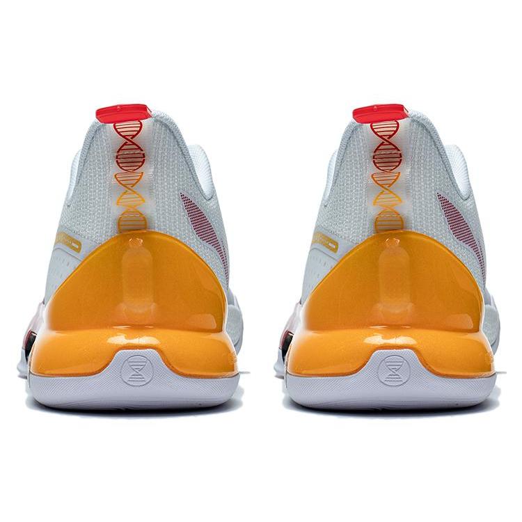 New LINING Evolution LOW Basketball Shoes Men Low Top White/Yellow/Red ABAS161-7