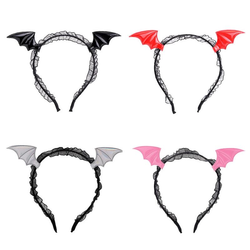 2pcs Animal Costume Set Bat Wings Headband Choker Set Kids Fancy Costume Kit Cartoon Accessories for Halloween Party