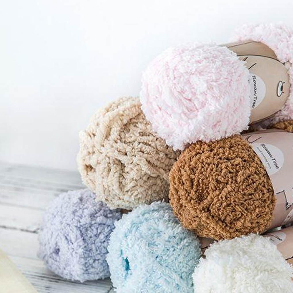 Polyester Velvet Knitting Thread Baby Cloth Knitting Yarn Fluffy Dolls Yarn