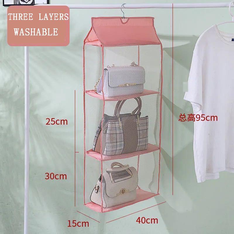 Bag Storage Hanging Bag Wall Hanging Fabric Dustproof Household Wardrobe Clothes Kitchen Storage Bag Storage Shelf