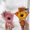 Mini Artificial Soap Flower Bouquet Faux Carnation/Sunflower Baby Breath Flower Arrangement Valentine's Day Gifts for Women Best Friend Girlfriend