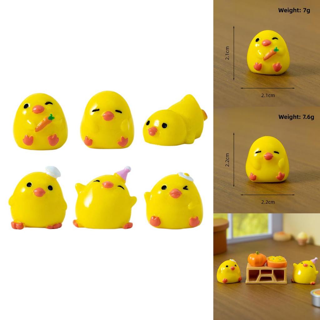 Resin Chefs Hat Fried Egg And Sleeping Duck Figurine With Cheerful Expression For Modern Interior Home Accents