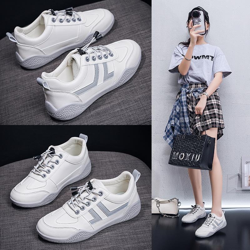Soft Bottom New Autumn Breathable Thin Casual Shoes Leather White Flat Bottom