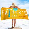 Frohen Vatertag Strandtuch Mikrofaser Sandfrei Badetuch für Papa Männer Geschenk Schnelltrocknend Reise Pool Schwimmen Fitness Sport Spa Handtücher