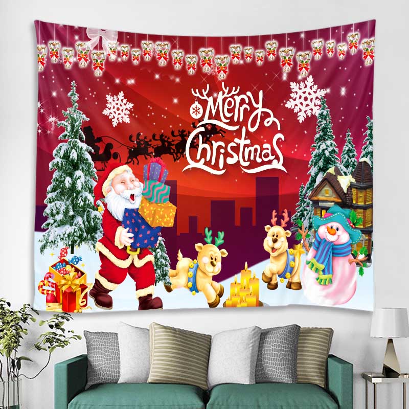 Санта-Клаус камин подарок настенный гобелен Рождественская елка спальня гостиная — фото 6