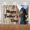 1Pcs Fathers Day Rustic Wooden Tie Decoration Background Backdrop For Photo Studio Photo Booth Party