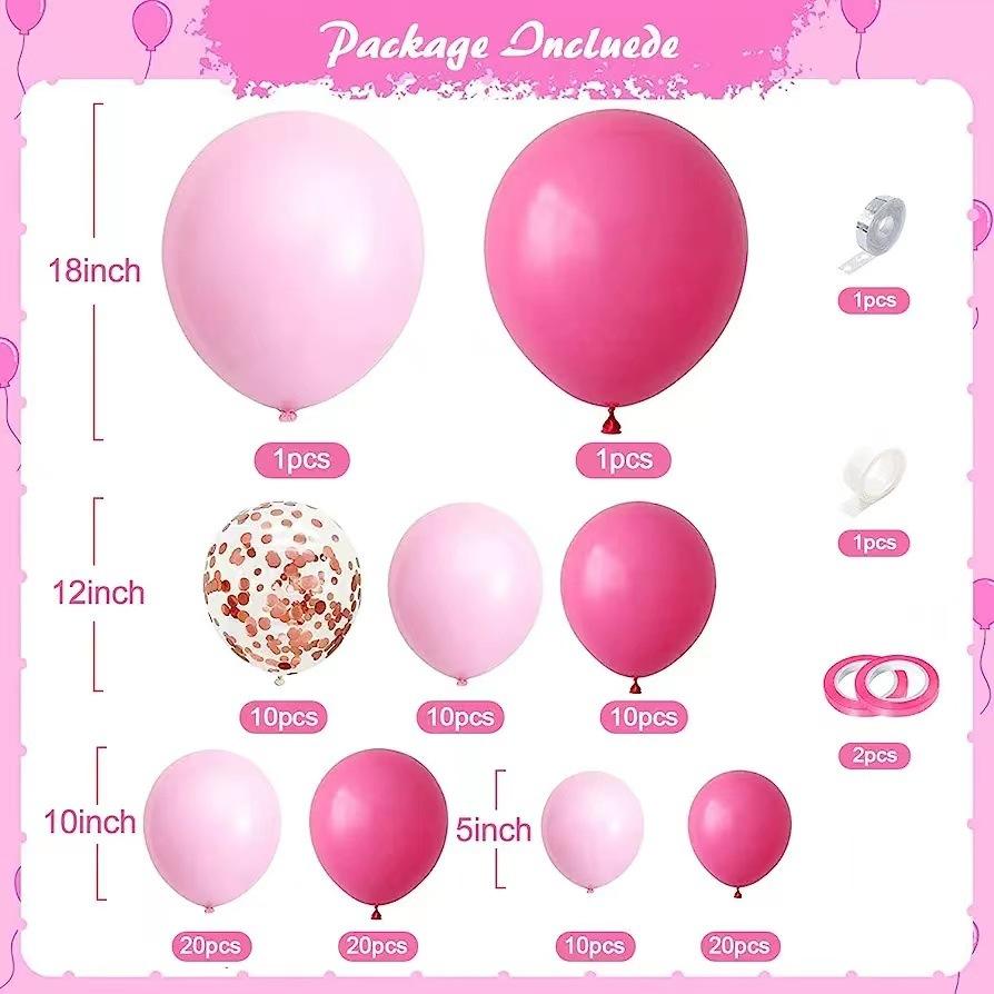 Rose Balloon Combination Chain Set Party Birthday Wedding Wedding Room Decoration Opening Arch Balloon