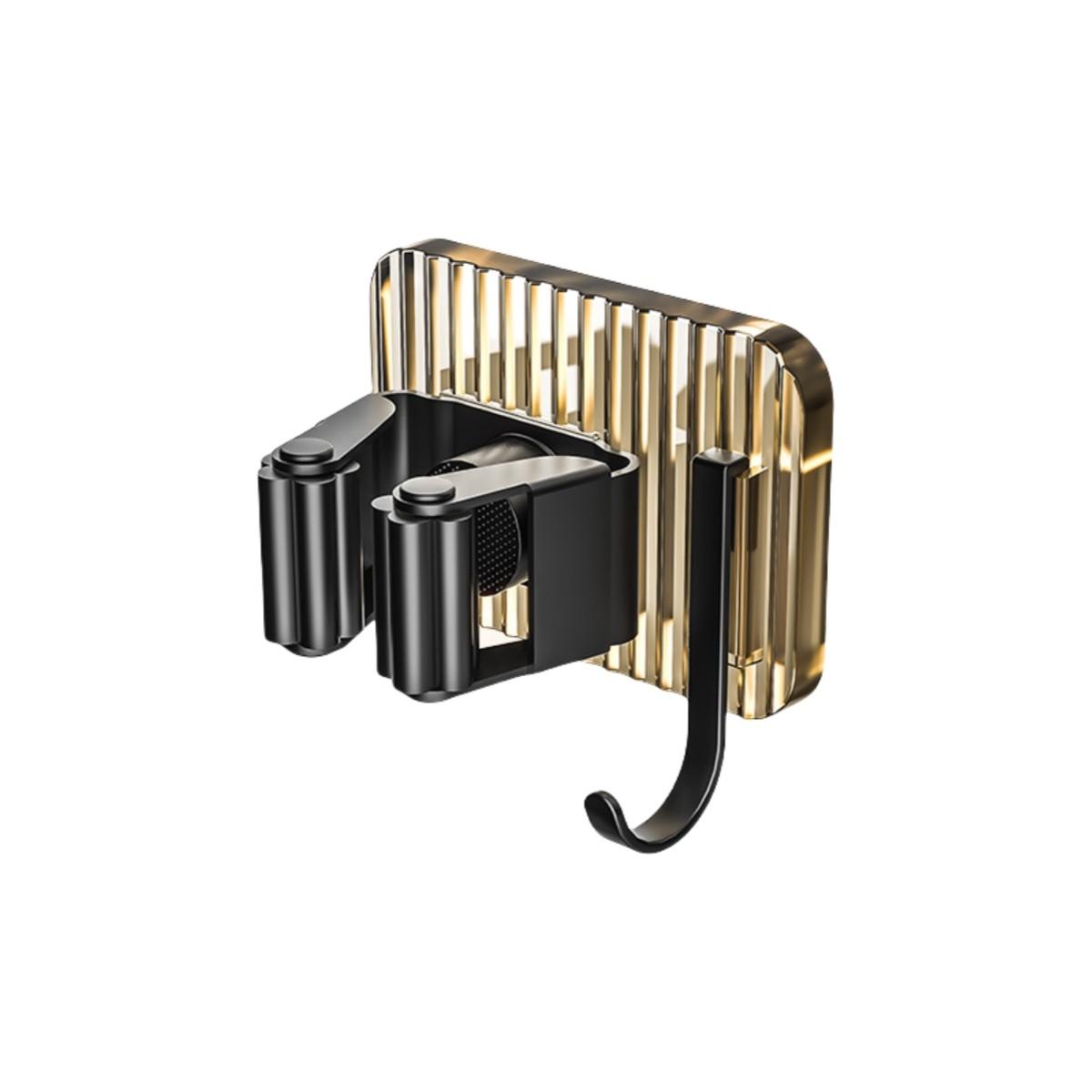 Настенный держатель для швабры с крючками для организации метел и чистящих инструментов Champagne Single 699₽