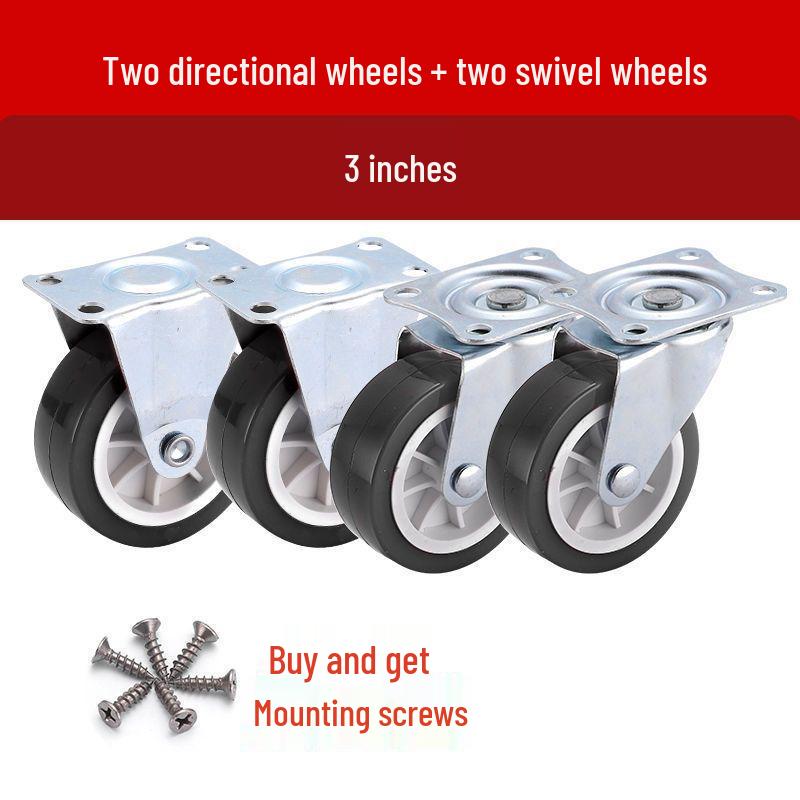 1-3 Inch Silent Swivel Caster Wheels with Brakes for Furniture and Trolleys