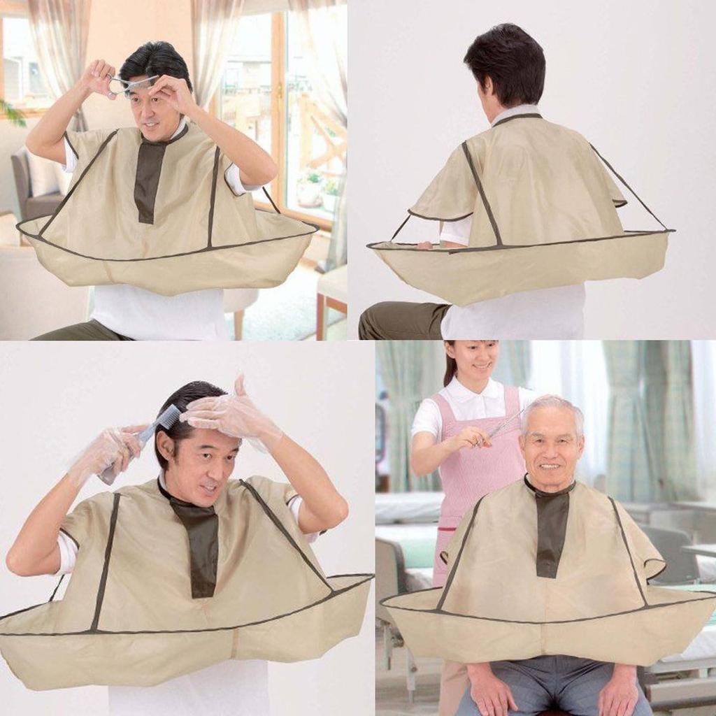 FUYUERO Haircut Hair for Easy Home Hair and Haircutting Includes Storage Khaki Cape, Apron, Waterproof, Foldable, Haircuts, Dyeing, Tools, Bag,