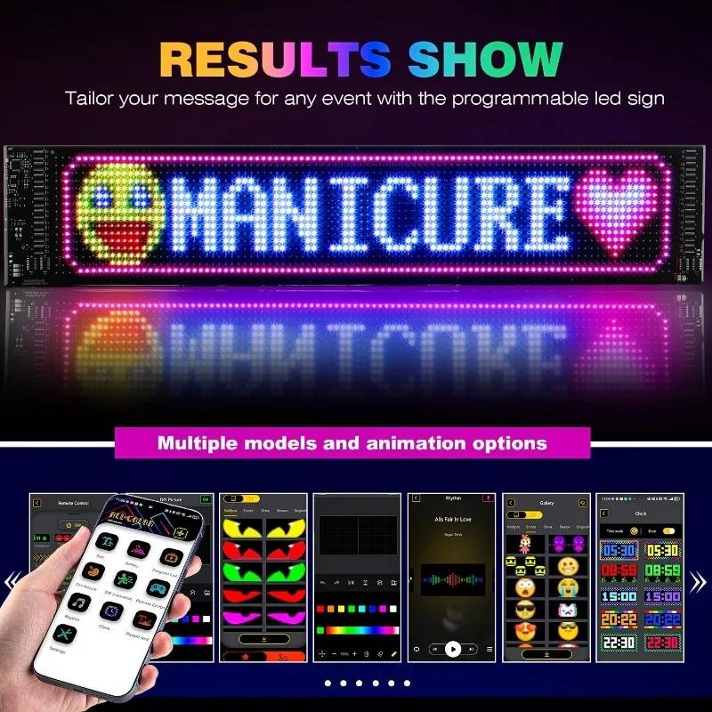 10.6"x4.7" Flexible 5V/2A Double Devil Eyes Car LED Light Digital Bluetooth APP Controlled Custom Sign for Cars Stores Hotels