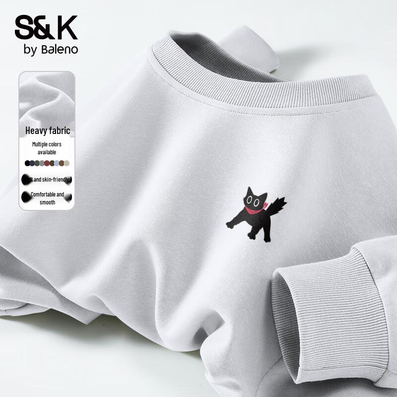 Baleno S&K Series Unisex Heavyweight Knit Sweatshirt - JPB Bowtie Cat Graphic 4XL