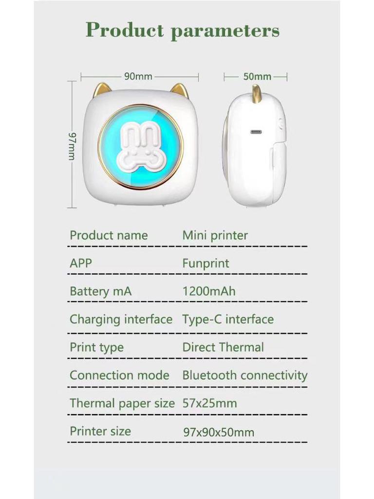 Mini Photo & Label Printer for Homework & Barcode Organization
