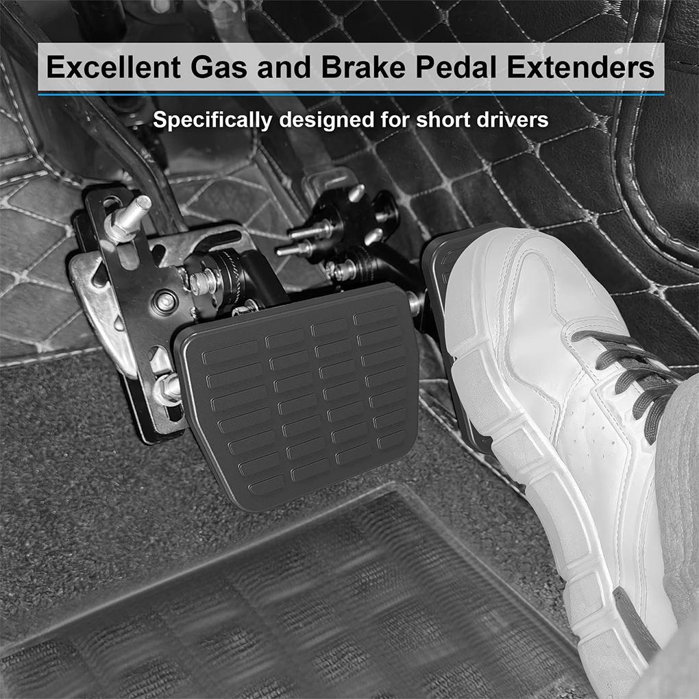 Extend And Adjust And Brake Pedals For Comfortable Driving For Short Drivers People Driving Cars