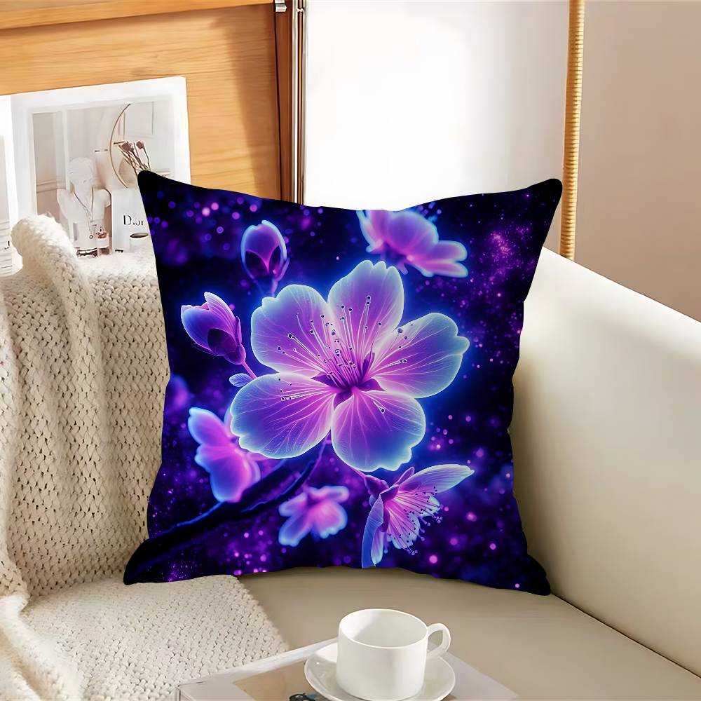 Wunderschöner Blumen Kissenbezug Abnehmbarer Waschbarer Kissenbezug – Ganzjahresweichleinen