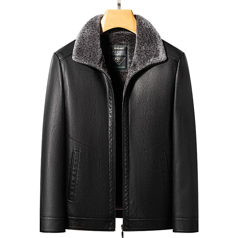 Herren Verdickte Schafslederjacke