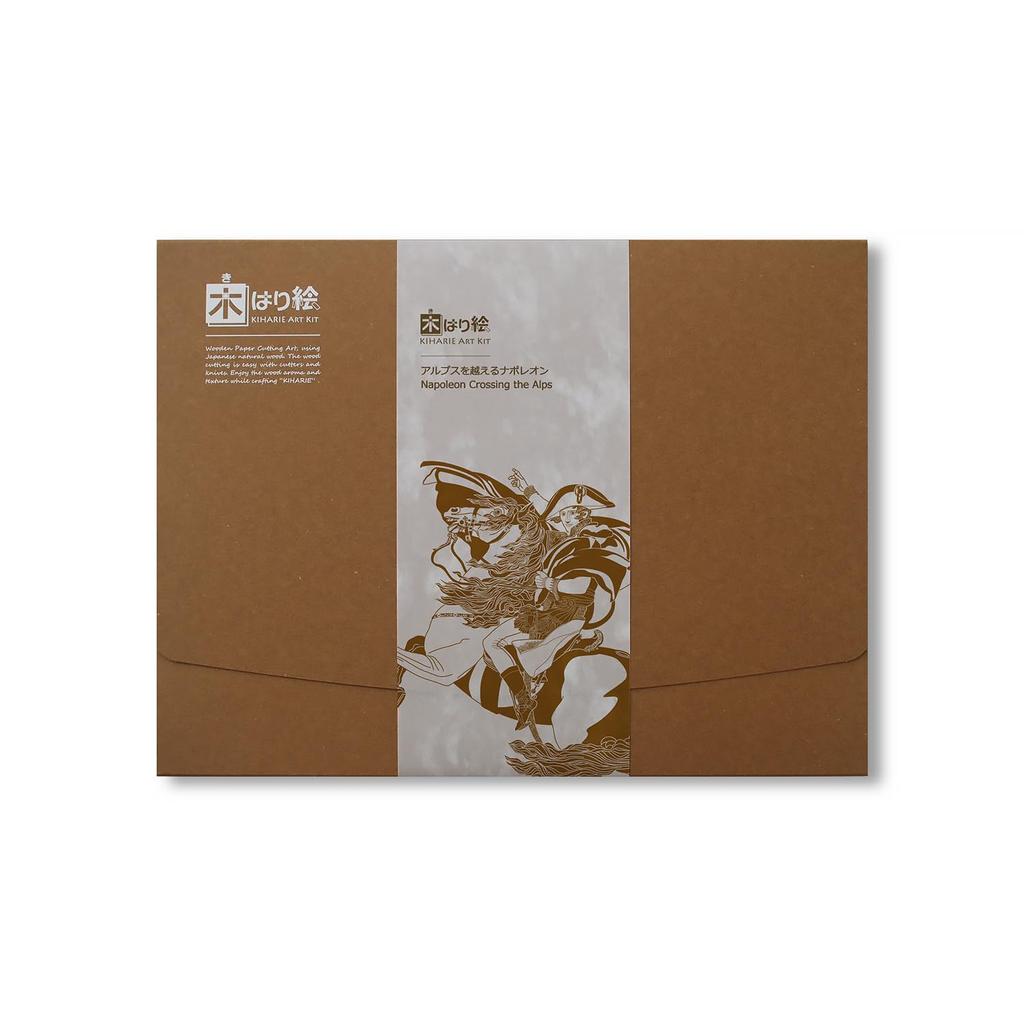 KINOWA "Napoleon Crossing the Alps" Woodcut Painting Original Handmade Kit Masterpiece France Made in Japan