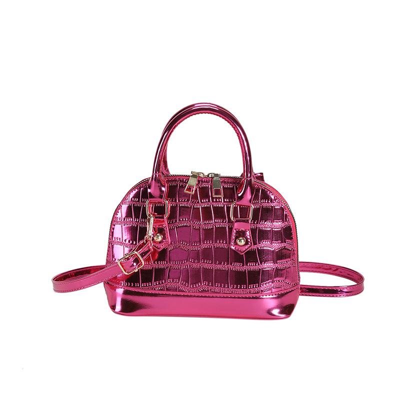 Women'S Bags Fashion Shell Handbag Textured Pu Shoulder Bag Niche Versatile Messenger Bag