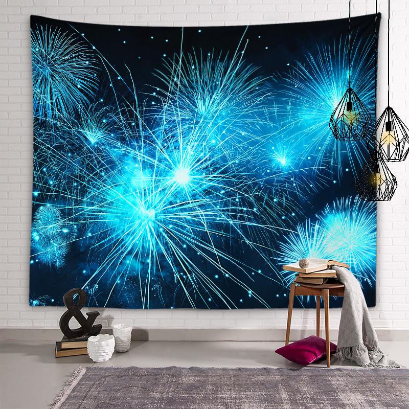 Beautiful Fireworks Tapestry Background Wall Art Tapestry Dormitory Room Beautiful Decoration Living Room Home Decoration