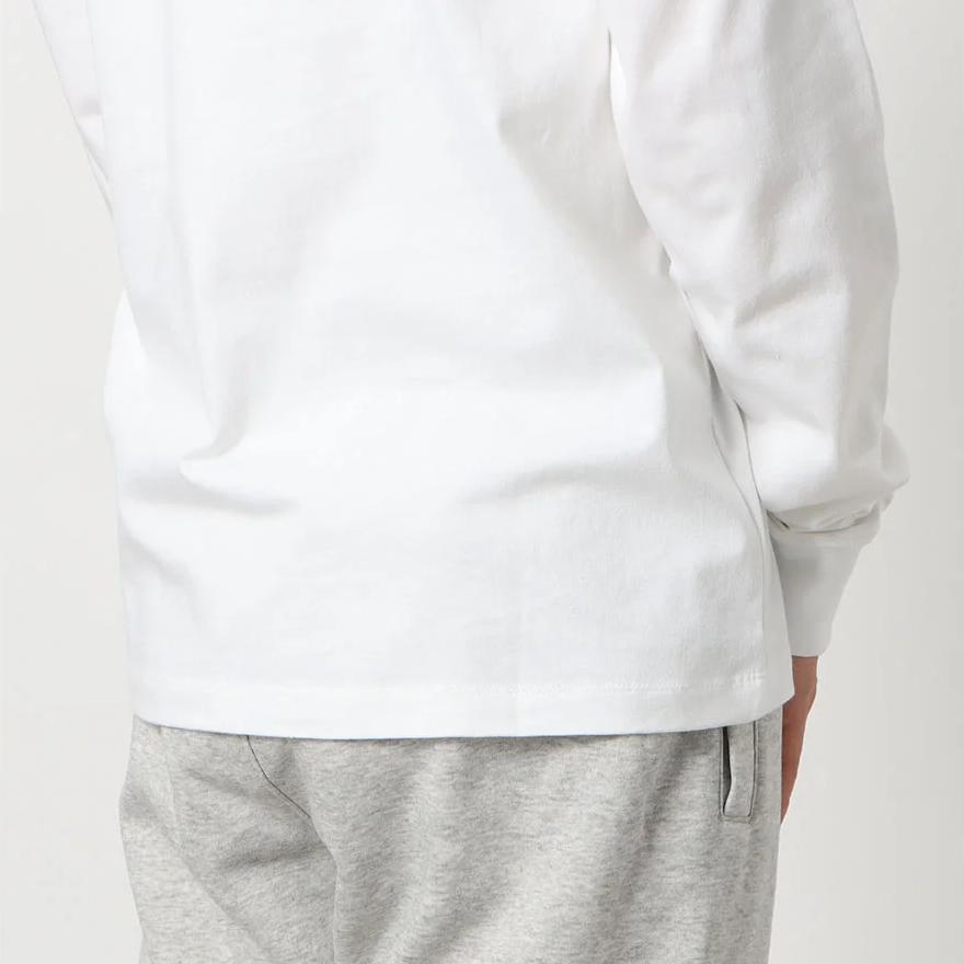 Nike Letter Print Crew Neck Long Sleeve Pullover Loose T-Shirt Men Tops White DN5264-100