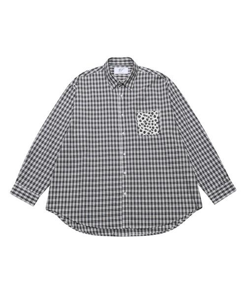 Greatest Pocket Detail Check Shirt Black Free