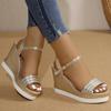 Fashion New Women Sandal Summer Shoes Women Wedges Sandals Platform Shoes High Heels Designer Sandals Comfortable Plus Size Ladies Shoes