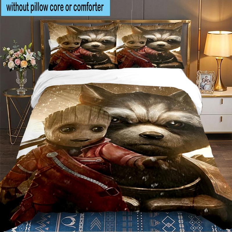 Gr-oot Valentine's Day 3PCS Bedding set,Ideal for 1pc Duvet Cover And 2pcs Pillowcases Perfect for Fan gift,Ideal for Bedroom, Dormitory