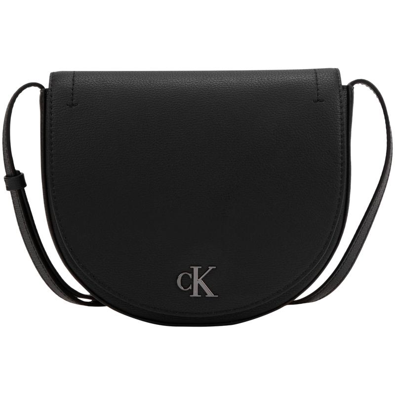 

Calvin Klein Fashionable Elegant Commuter Niche Metal Letter Flap Shoulder Saddle Bag Women Shoulder Bag Space-Black DH3634-UB1 Basic Set (Bag)